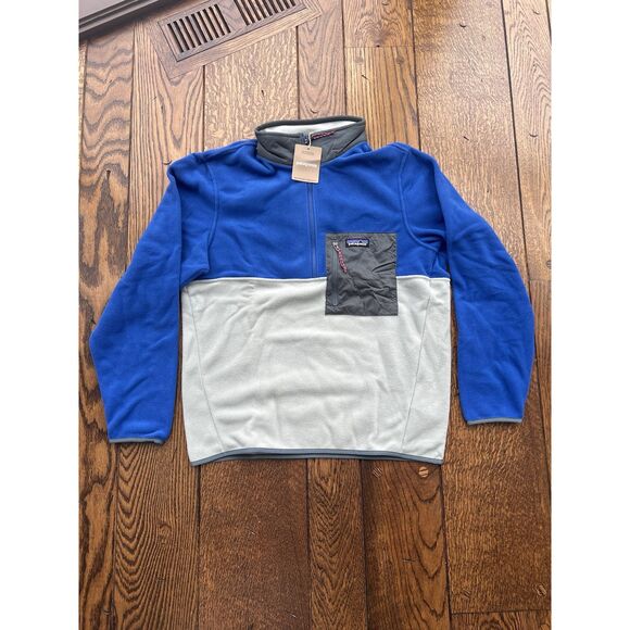 Patagonia Men's Microdini 1/2 Zip Fleece Pullover Sleet Green NWT Medium - Picture 1 of 6